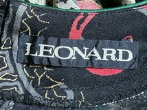 新品同然90’Sビンテージ★レオナールLEONARDボタニカル花柄シルク混★長袖トップス★ブラック★LL_画像8