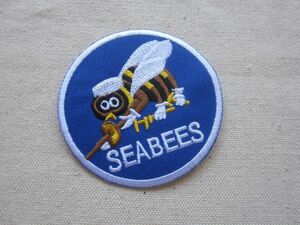 ミリタリー SEABEES シービーズ 米海軍 U.S.NAVY 蜂 ハチ ワッペン/パッチ ジャケット カスタム 古着 腕章 サバゲー ① 497