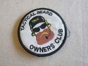 TACTICAL BEARD OWNERS CLUB ベルクロ付き ワッペン/ミリタリー パッチ 米国 古着 サバゲー ② 312