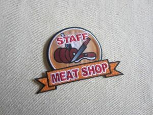 MEATSHOP STAFF ミートショップスタッフ 肉屋 ワッペン/パッチ 企業 USA 古着 アメリカ アメカジ キャップ ワークシャツ Z01