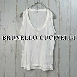 【極美品】BRUNELLOCUCINELLI ブルネロクチネリ タンクトップ 白