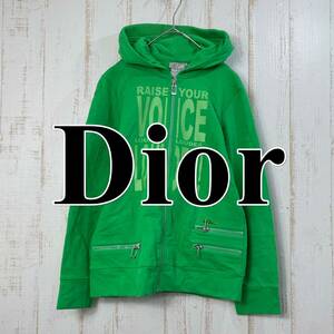 【美品】Dior ディオール パーカー キッズ 子供 女の子 ロゴ 緑