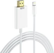 iPhone HDMI 変換アダプタ 1.5M ライトニング hdmi 変換ケーブル TV大画面 設定不要 4K/1080P /753_画像1