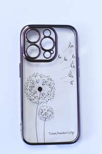  iPhone15 Pro 用 ケース 6.1クリア メッキ加工 キラキラ かわいい 花柄 ソフトケース (iPhone15 Pro 6.1パープル)/867