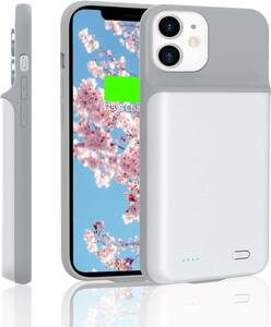 iPhone11 バッテリーケース 6800mAh 大容量 iPhone11 バッテリー内蔵ケース iPhone 11 充電器付きiphoneケース ホワイト/830