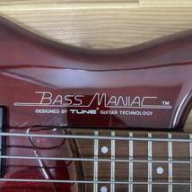 #30386【演奏未確認】TUNE ベース BASS MANIAC STANDARD ベースマニアック スタンダード 赤 ブラウン チューン カバー付_画像8