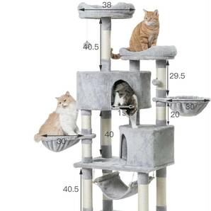 キャットタワー 多機能 豪華な猫タワー おしゃれ 多頭飼い 人気の画像5