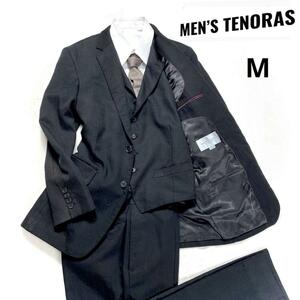 MEN'S TENORAS メンズ ティノラス スーツ セットアップ スリーピース シングル ブラック 2B ジャケット パンツ ベスト 