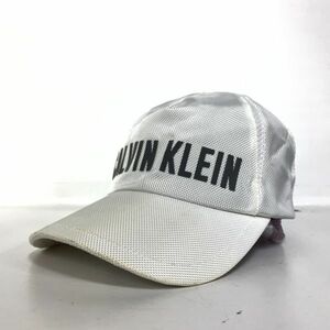 CALVIN KLEIN OS メッシュキャップ 帽子 ハット CK カルバンクライン パフォーマンス シルバー ホワイト 白 メンズ レディース