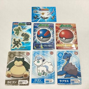 ポケットモンスター　ステッカー　シール　7点　ドミノキッズひろば　ニッスイ　丸美屋　ダイヤモンド＆パール　カビゴン　ラプラス　等