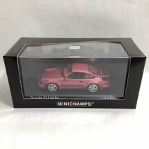 ミニチャンプス　1/43　ポルシェ 911 ターボ 1990 レッドメタリック　Himbeerrot perleffekt　MINICHAMPS　Porsche_画像1