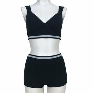  cotton . sports bra + shorts black LL mold cup bla box shorts no- wire blast less free & relax top and bottom set 