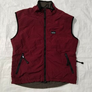 wyomingwear ワイオミングウエア ナイロン　 フリース　nylon fleece vest ベスト　バックポケット　アメリカ　usa製　L バーガンディ　90'