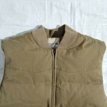 gap GAP ギャップ コットン ダック　ダウン ベスト khaki tan カーキ　ベージュ　down vest ウエスタンヨーク　ゆったりシルエット　Ｌ _画像3