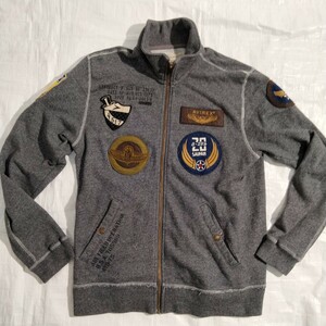 アヴィレックス アビレックス Avirex AVIREX トップガン ジップ　スタンド　スウェット top gun zip stand sweat USAF ワッペン　military