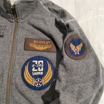 アヴィレックス アビレックス Avirex AVIREX トップガン ジップ　スタンド　スウェット top gun zip stand sweat USAF ワッペン　military_画像5