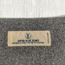 japan blue jeans ジャパンブルー ジーンズ　メルトン　フリース　ノーカラー　ジャケット　グレー　s ハンティング　カーディガン grey_画像5