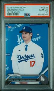 2023 TOPPS NOW OFFSEASON OS23 SHOHEI OHTANI 大谷翔平 PSA10 ドジャース 移籍 入団会見