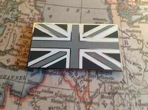 送料無料 UNION JACK GB CAR BADGE FLAG WITH 3M ユニオンジャック フラッグ 国旗 ステッカー シール デカール バッジ バッチ ブラック