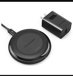 RAVPower Alpha Series Fast Charge Wireless Charging Pad Qi対応 ブラック RP-PC058 ワイヤレスのみ 新品 未開封 充電器 スマホ