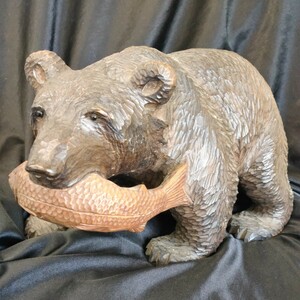 熊 彫刻 木彫り 置物 民芸品 北海道 インテリア オブジェ