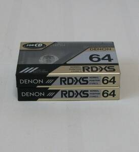 DENON デノン カセットテープ RD-XS64分　TYPE 1　2本セット　(1)