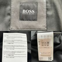 美品【XL】HUGO BOSS ヒューゴボス シングル ライダース ジャケット キルティング ジップ ラムレザー シープスキン 羊革 本革 ブラック 黒_画像9