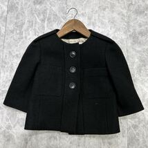 G @ フランス製 '高級ラグジュアリー服' Chloe クロエ SILK ノーカラー ジャケット T34 国内正規品 レディース 婦人服 トップス 古着_画像1