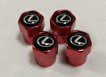 レクサス　LEXUS　エアーバルブキャップ　ワインレッド（赤）新品未使用　送料無料　（検）LS GS IS CT LM NX RX_画像1