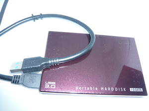 I.O DATA Portable HARDDISK HDPC-UT500BRB USBケーブル付き 中古品