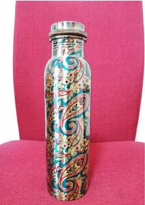 純銅ウォーターボトル *1.0 litr. * Copper Painted water Bottle.*すぐに健康上の利点を得ます。* 日本にとって最高の品質*GA-02