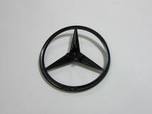 Mercedes Benz メルセデス ベンツ リア トランク エンブレム ブラック 艶有り 80mm_画像4