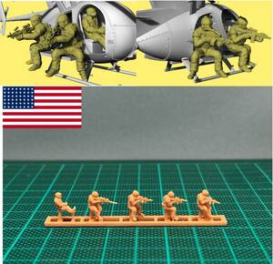 1/144 未組立 USA Special Force on Helicopter (fine detail) Resin Kit (S3037)