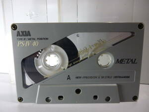 ★カセットテープ★メタル カセットテープ アクシア AXIA METAL/PS-IV40 1本 録音済み ツメあり/ メタルポジション Ⅳ 爪あり 40分テープ
