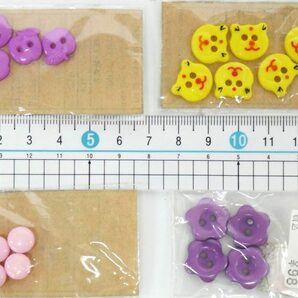 Y891Yちょる【ハンドメイド】未使用品 手芸パーツ まとめて 大量セット ウッドボタン プラボタン サテンモチーフ フラワーモチーフ フリマの画像7