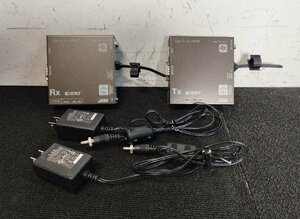 ♪IDK HDC-RH100-C HDC-TH100-C 4K対応 HDBaseT 送信機・受信機セット HDMI cat6 動作確認済・中古♪