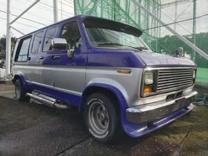 ★Ford Econoline 3代目モデル！サイドマフラー／5ピースkitフレアフェンダー／レザーSeat／ピンスト他 Authorised inspection索／DEEZER vehicle両交換