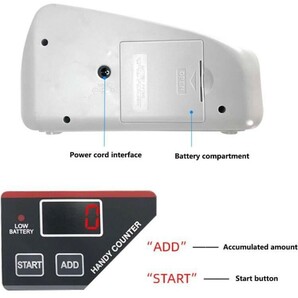 ポータブルマネーカウンターマシン、マネーカウンターハンディマネー現金紙幣計数機通貨カウンター100240V、小銭カウンターマシン用A35の画像6