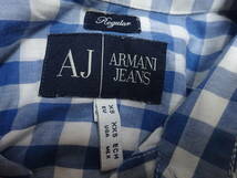 ■Z-213 ■ARMANIJEANS　長袖チェックシャツ　サイズXS_画像2