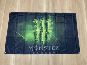 モンスターエナジー 特大フラッグ バナー 約150×90cm タペストリー 旗 ガレージ装飾 アメリカン 壁紙装飾　MONSTER レース 店内装飾