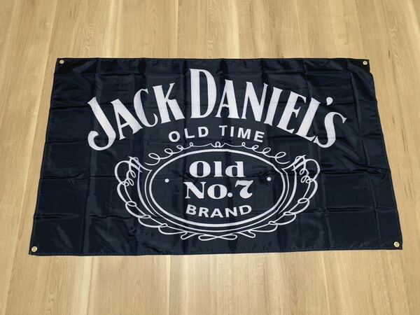 ジャックダニエル 特大フラッグ バナー 約150×90cm タペストリー 旗 ガレージ装飾 ロゴ 雑貨 USAバナー Jack Daniel's Bar壁面装飾