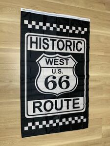  route 66 extra-large flag banner approximately 150×90cm tapestry flag garage equipment ornament american Ame car hot rod Setagaya USDM old car route66