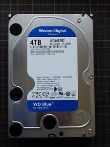 HDD Western Digital WD40EZRZ 4TB 3.5インチ WD Blue 使用147時間 【中古(06)】