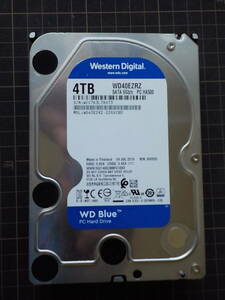 HDD Western Digital WD40EZRZ 4TB 3.5インチ WD Blue 使用239時間 【中古(09)】