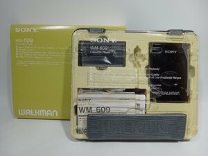 【動作未確認・ジャンク】 SONY ソニー WALKMAN カセットウォークマン WM-609 ブラック 収納ケース付き [4-2] No.1204