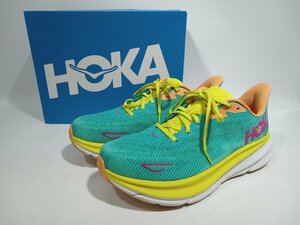 ◆ HOKA ONEONE ホカ オネオネ M CLIFTON 9 クリフトン9 レギュラー ターコイズ メンズ 27.5㎝ スニーカー ランニング [7-1] No.1276