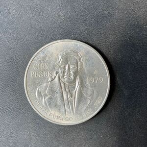 1979メキシコ100ペソ銀貨　コイン　硬貨　古銭　レア ★8