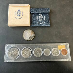 1867年-1967年 カナダ連盟記念スターリング 0.925 シルバーコイン箱入り　カナダ貨幣セット付き　★20