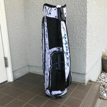 【数回使用】オークリー GOLF キャディバッグ 2022 9.5型WHITE STORM PRINT_画像2