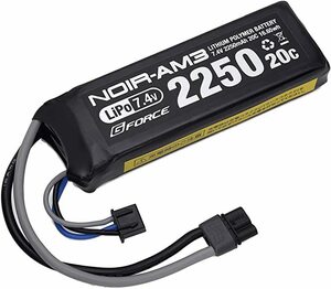 ジーフォースNoir AM3 LiPo 7.4V 2250mAh ミニS互換サイズ 次世代コネクタ仕様 GFG911